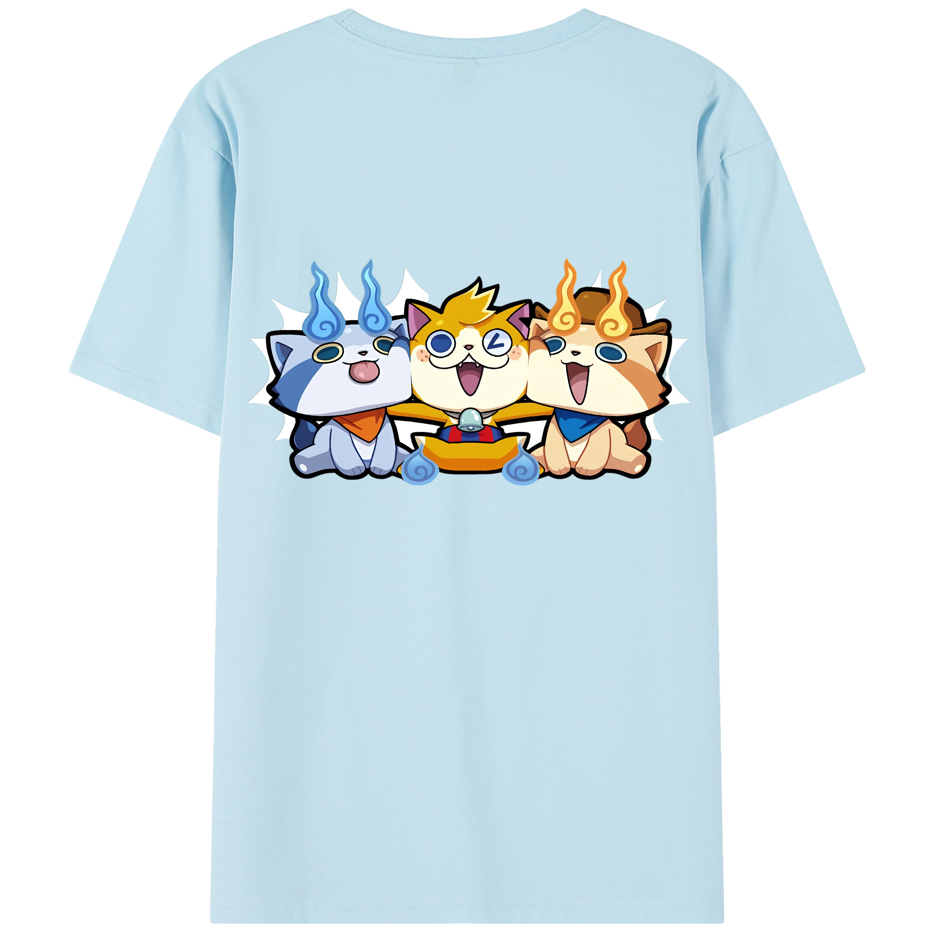 （画像用） 妖怪ウォッチ Yo-kai Watch 綿100％半袖Tシャツ（背面プリント）